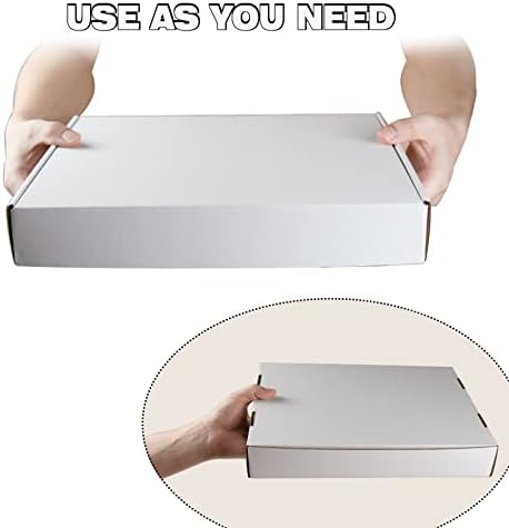 13x10x2 Inches Shipping Boxes Pack of 25, White Corrugated Cardboard Boxes for Small Bussiness - Image 4