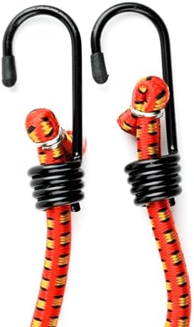 Stalwart Bungee Cords with Hooks, Red, 12-Inch, 10-Pack - Image 6