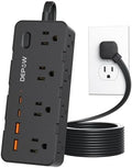 DEPOW Surge Protector Power Strip with 8 Outlets 4 USB Ports (2 USB C),5 FT by DEPOW