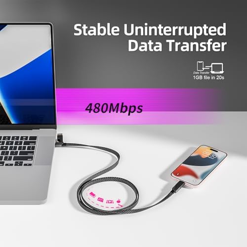 USB C Cable Fast Charging, 240W MAX 4 in 1 Charging Cable with E-Mark Chip - Image 5