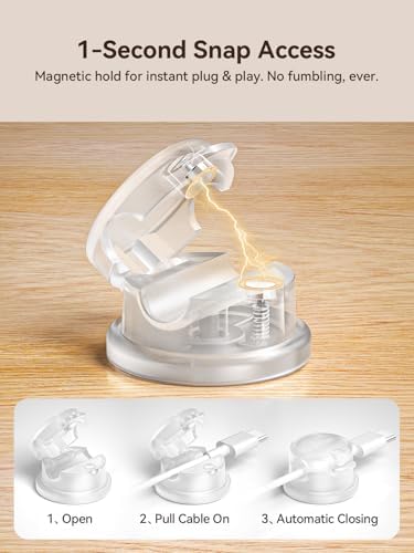NEWDERY 10pcs Magnetic Cable Clips Cord Organizer Cord Holder Management - Image 3