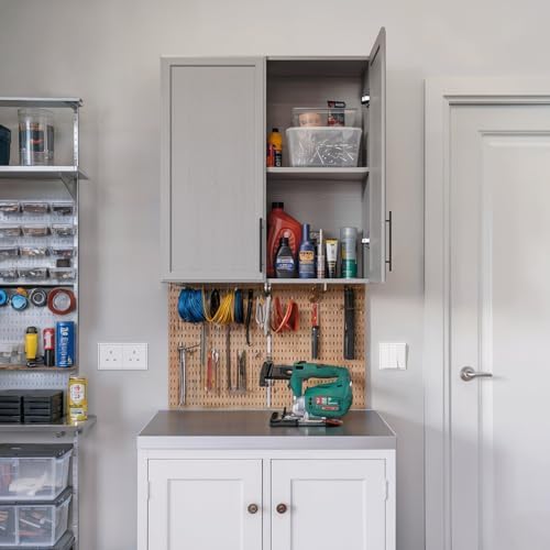 FIMELLO 30" Laundry Room Cabinets Wall Mounted, Wall Cabinets for Laundry Room, Kitchen Wall Cabinet with Adjustable Shelf, Shaker Wall Cabinet for Bathroom, Ashen Gray - Image 6