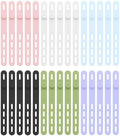 Donruby 30Pcs Silicone Cable Ties, Reusable Cord Organizer Straps, 6 Colors by Donruby