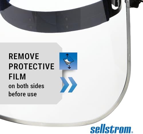 Sellstrom 301 Face Shield Uncoated Clear Tint, Aluminum Binding, ANSI Z87.1 - Image 6