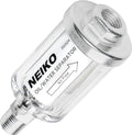 NEIKO 30252A Water and Oil Separator for Air Line | 1/4" NPT Inlet and Outlet | 90 PSI | Air Compressor and Air Tool Accessory | Protect Lifespan of Pneumatic Tools | Water Moisture Filter Dryer by NeikoTools
