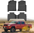 Cartist Floor Mats for Toyota Tacoma Double Cab 2005-2015, All Weather Floor Liners for Tacoma Accessories, Heavy Duty TPE Car Mats, Car Accessories by cartist