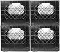 JEZERO 20 Quart 4-Pack Heavy Duty Plastic Crate | Stackable Multi-Purpose Storage Bin for Garage, Home, Office, Groceries, Outdoor, Camping & Kayaking | Black Utility Tote, 17" x 13" x 11" by Jezero