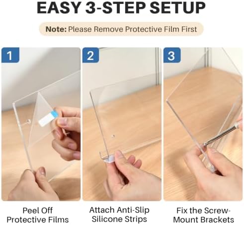 Monitor Memo Board Holder 14"x5", Computer Sticky Note Holder with Phone Stand, Space-Saving Office Organization, Movable & Reusable Screen Saver for Office & Home Desktop Decor - Image 4