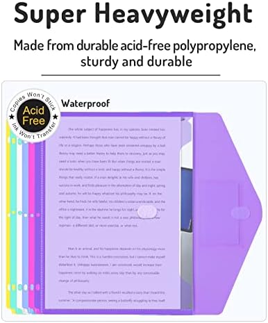 Forvencer Binder Pocket, 5 Pack Super Heavyweight Poly Binder Pocket Binder - Image 3
