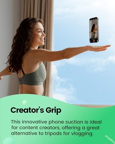 amBand Magnetic Sticky Phone Suction Grip for MagSafe, Removable for Wireless Charging, Durable Magnet Silicone Portable Mount Stand for iPhone 18 17 16 15 14 13, Hands-Free Video/Selfie, Cherry Red - Image 6