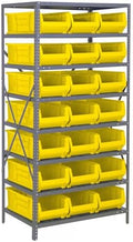 Quantum Storage Systems Wire Shelving Unit W/21 Yellow Bins by QuantumStorageSystems