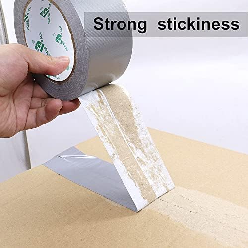 2 Pack Duct Tape Heavy Duty,9 Mil Thickness,2 Inches x 30 Yards,Strong Industrial Strength,Flexible,No Residue,Waterproof and Tear by Hand,Multi-Use for Indoor & Outdoor Repairs (Silver) - Image 4