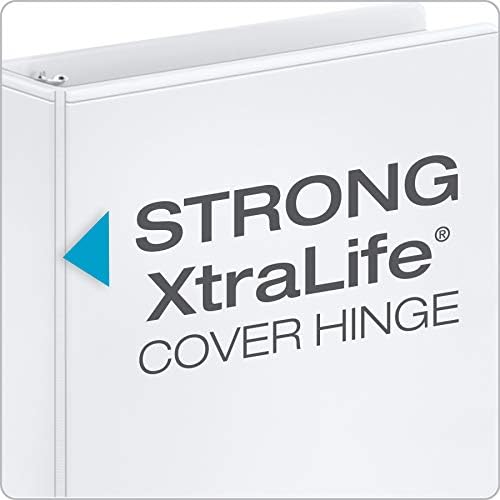 Cardinal Performer 3-Ring Binders, 1.5", Non-Locking Slant-D Rings, 375-Sheet Capacity, ClearVue Presentation, Non-stick, PVC-Free, White, 4-Pack (27400) - Image 3