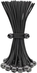 ABINLIN Ball Bungee Cords 10 Inch, 25 Pcs Bungee Cords with Balls, Black by ABINLIN