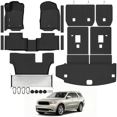 All Weather TPE Floor Mat Set for 2011 2012 Dodge Durango 7 Seats by TongamaAllWeatherFloorMats