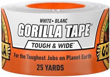 GORILLA Tape Tough & Wide, White, 2.88" x 25 yd by Gorilla