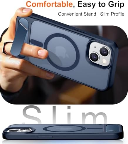 Temdan Magnetic Compatible with iPhone 15 Case, [Built-in Invisible Kickstand][Compatible with MagSafe] [Military Grade Shockproof] Slim Translucent Matte Phone Case for iPhone 15 6.1" - Image 6