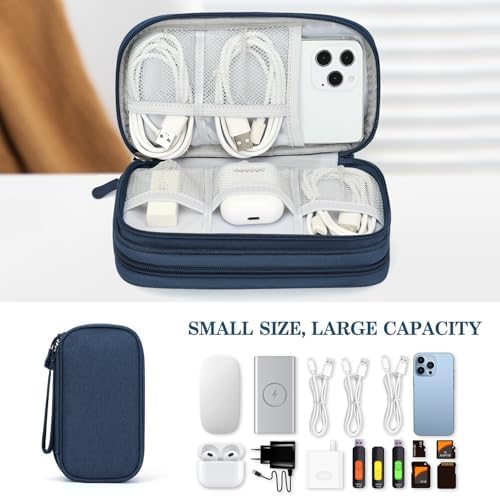 FYY Electronic Organizer, Travel Tech Pouch Bag, Cable Organizer Navy - Image 6