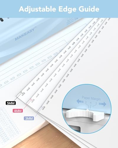 MAKEASY Binding Machine, 21-Hole, Comb Binding Machines with 1 Box Comb Bindings Spines, Comb Binder for Letter/A4/A5 Paper, 12 Sheet Punch Capacity - Image 4