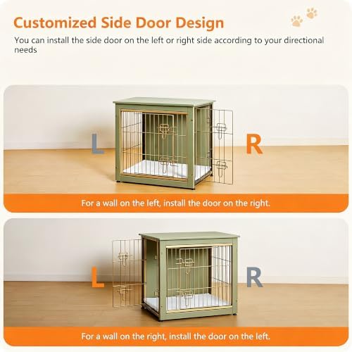 27" Dog Crate Furniture, Dog Kennel Indoor, with Waterproof Cushion - Image 3