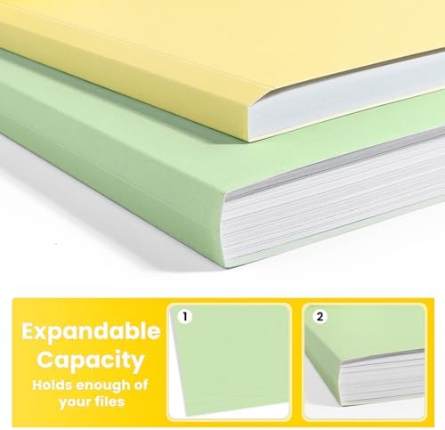 SUNEE File Folders, 30 Pack Manilla Folders 8.5 x 11, 10 Colors Folder Office Organization Home School Folders for Documents Files Paper - Image 5