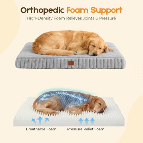 Orthopedic Dog Bed for Large Dog, Waterproof Washable Pet Bed for Crate - Image 4