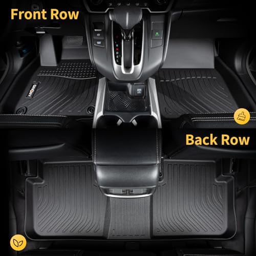 GINOWY-Floor Mats & Cargo Liner for Toyota Corolla 2014-2019, All Weather Car Mats for Toyota Corolla, Corolla Rubber Mats Trunk Mat Cargo Mat Trunk Liner - Image 3