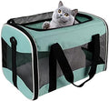 Cat Carrying Case - Pet Carrier, Up to 30Lbs Soft Sided Protable and Breathabl Pet Travel Carrier, Pet Travel Carrier Removable Fleece Pad, Collapsible for Large Cats Small Dogs(X-Large, Green) by home
