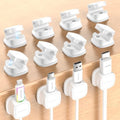 Rocoren 12‑Pack Magnetic Smooth Adjustable Cable Clips Cord Organizer by Rocoren