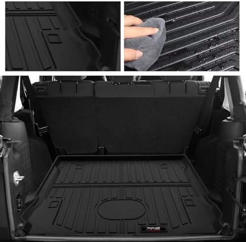 Custom for 2007-2018 Jeep Wrangler JK 4 Door Cargo Mats Trunk Liner All Weather TPE Protection Mat Accessories (for 2007-2018 Jeep Wrangler JK 4 Door) - Image 2