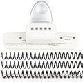 5-Hole Punch Square Paper Punch Manual Book Binding Machine with 20PCS 3:1 Pitch Plastic Spiral Binding Coils for Planners, Notebooks, Journals or Scrapbooks (Silver and White) by SFITEM