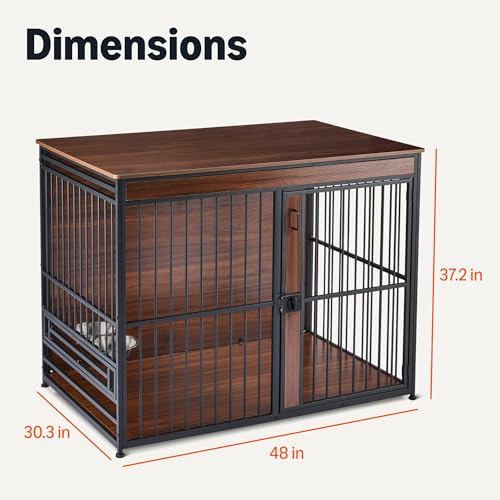 Amazon Basics Furniture Style Dog Crate, 48 Inches - Image 5