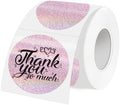 3 Inch Holographic Thermal Labels,Round Thermal Printer Labels,Waterproof Thermal Printer Stickers for DIY Logo Design,Name Tag,QR Code,Thanks Card 150 Labels/Roll (Pink dots) by Unknown
