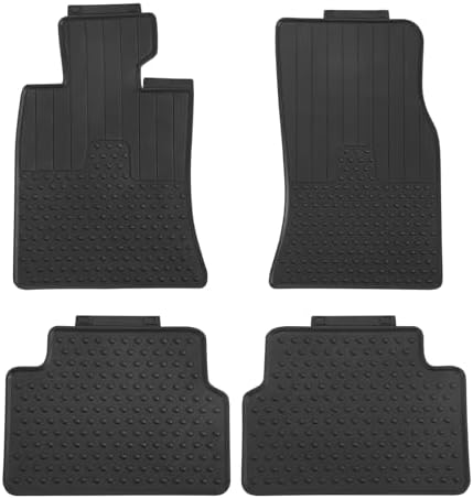Car Floor Mats Custom Fit for Mini Cooper R55 2007-2015 Black Rubber Auto Liner Mats All Weather Protection Odorless by Lwope