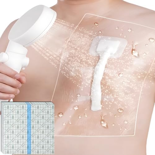 Waterproof Dialysis Catheter Shower Cover Large Coverage Shields for Peritoneal Dialysis Port Accessories PD Chest Catheter Central PICC Line Feeding Tube 10"x10"(Pack of 25) by Unknown