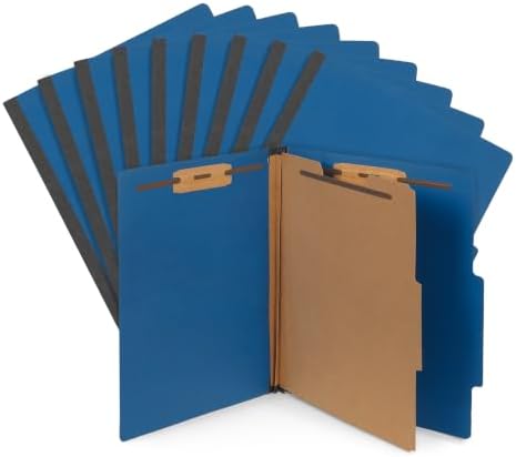 Blue Summit Supplies 10 Dark Blue Classification Folders, 1 Divider, Letter - Image 5