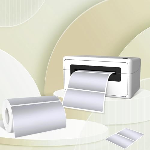 2" x 4" Silver Thermal Label Stickers,Waterproof Thermal Printer Sticker Labels for Gift Wrapping, Self-Adhesive Name Price Tag DIY Custom Logo Design (250 pcs,Silver) - Image 3