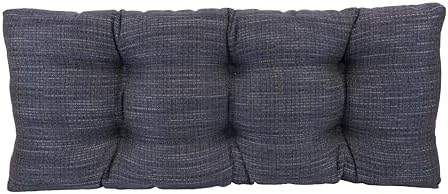 Klear Vu The Gripper Non-Slip Tufted Bench Cushion for Indoor Furniture, Assembled in USA, Entryway Storage, Bay Window, Corner Nook or Piano Seat, 33 Inches, Solid Denim by KlearVUHomeTextiles