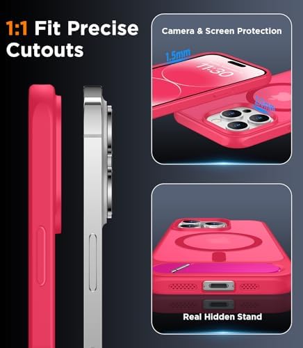 Temdan Magnetic Compatible with iPhone 14 Pro Max Case, [Built-in Invisible Kickstand][Compatible with MagSafe] [Military Grade Shockproof] Slim Translucent Matte Phone Case for iPhone 14 Pro Max 6.7" - Image 6