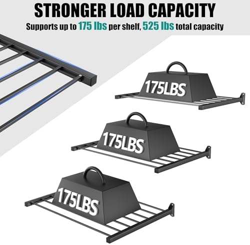 EVERHANGER Wall Mount Garage Storage Shelves Organizer Heavy Duty 33"x 24" - Image 4