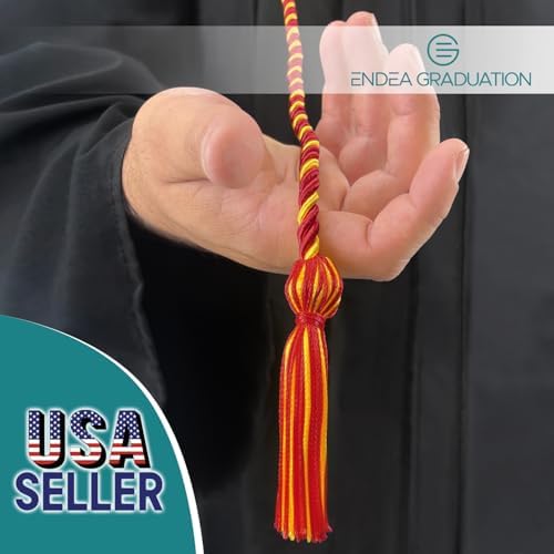 Endea Graduation Single Honor Cord Two-Color (Red/Gold) - Image 2