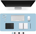 Leather Desk Pad Protector,Non-Slip Desk Pad(Blue, 31.5" x 15.7") by CADONO