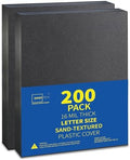 Binditek 16 Mil Sand-Textured Binding Covers, Letter Size, Black, 200 Pack by Binditek