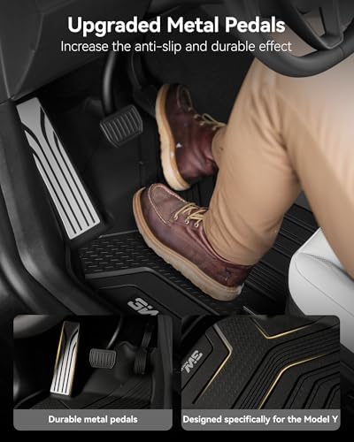 3W Floor Mats Fit for Tesla New Model Y 2025 2026 Juniper,Metal Penal - Image 3