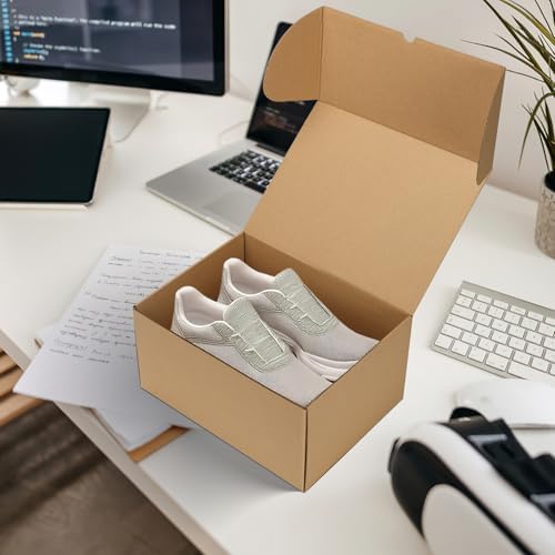 RLAVBL 12x9x6 Shipping Boxes Set of 15, Brown Corrugated Cardboard Mailer Box for Packing, Mailing, Business - Image 4