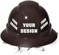 Safety Hard Hat Customize Logo Protective Head Outdoor Work Hat (Brown (Style 1)) by YOWESHOP