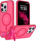 Temdan Magnetic Compatible with iPhone 15 Pro Case, [Built-in Invisible Kickstand][Compatible with MagSafe][Military Grade Shockproof] Slim Translucent Matte Phone Case for iPhone 15 Pro 6.1" by Temdan