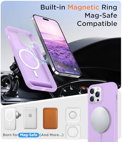 Temdan Magnetic Compatible with iPhone 14 Pro Case, [Built-in Invisible Kickstand][Compatible with MagSafe] [Military Grade Shockproof] Slim Translucent Matte Phone Case for iPhone 14 Pro 6.1" - Image 5