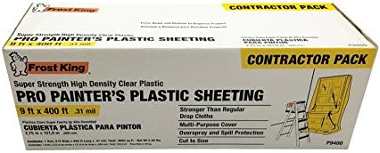 Frost King P9400 High Density Painter's Plastic Sheeting, 9' x 400' x .31 mil, Clear, Dispenser Pack - Image 3