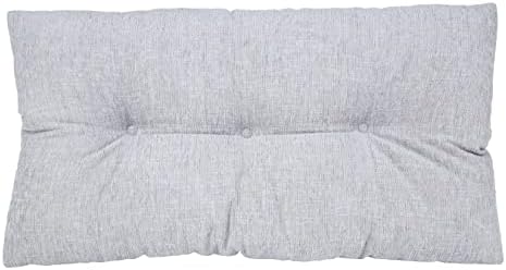 Klear Vu The Gripper Non-Slip Tufted Bench Cushion for Indoor Furniture, Assembled in USA, Entryway Storage, Bay Window, Corner Nook or Piano Seat, 27 Inches, Chenille Gray by KlearVUHomeTextiles